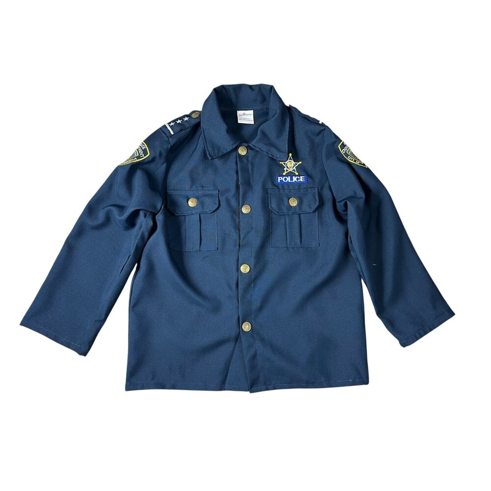 Police Unisex Kids Costume Shirt  M (8-10)  Halloween Cosplay Dress up America